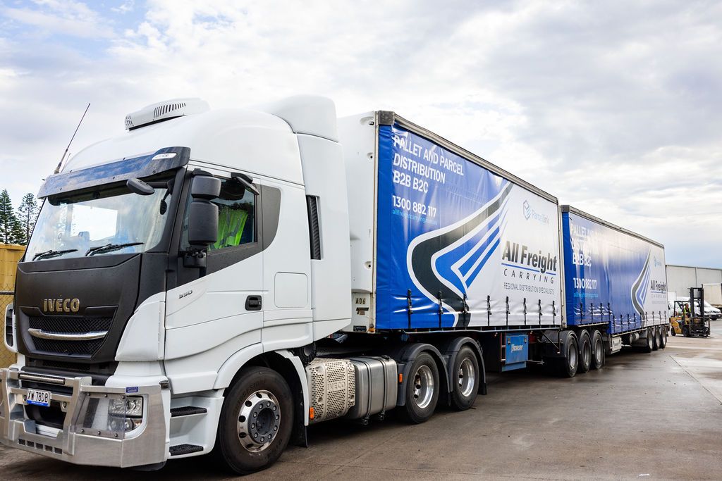 All Freight Carrying B-double prime mover at the Yandina depot